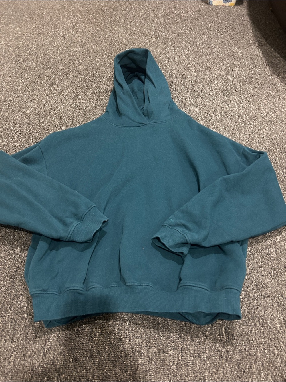 NWOT Garage Teal Crewneck Hoodie - Deep Teal Pullover